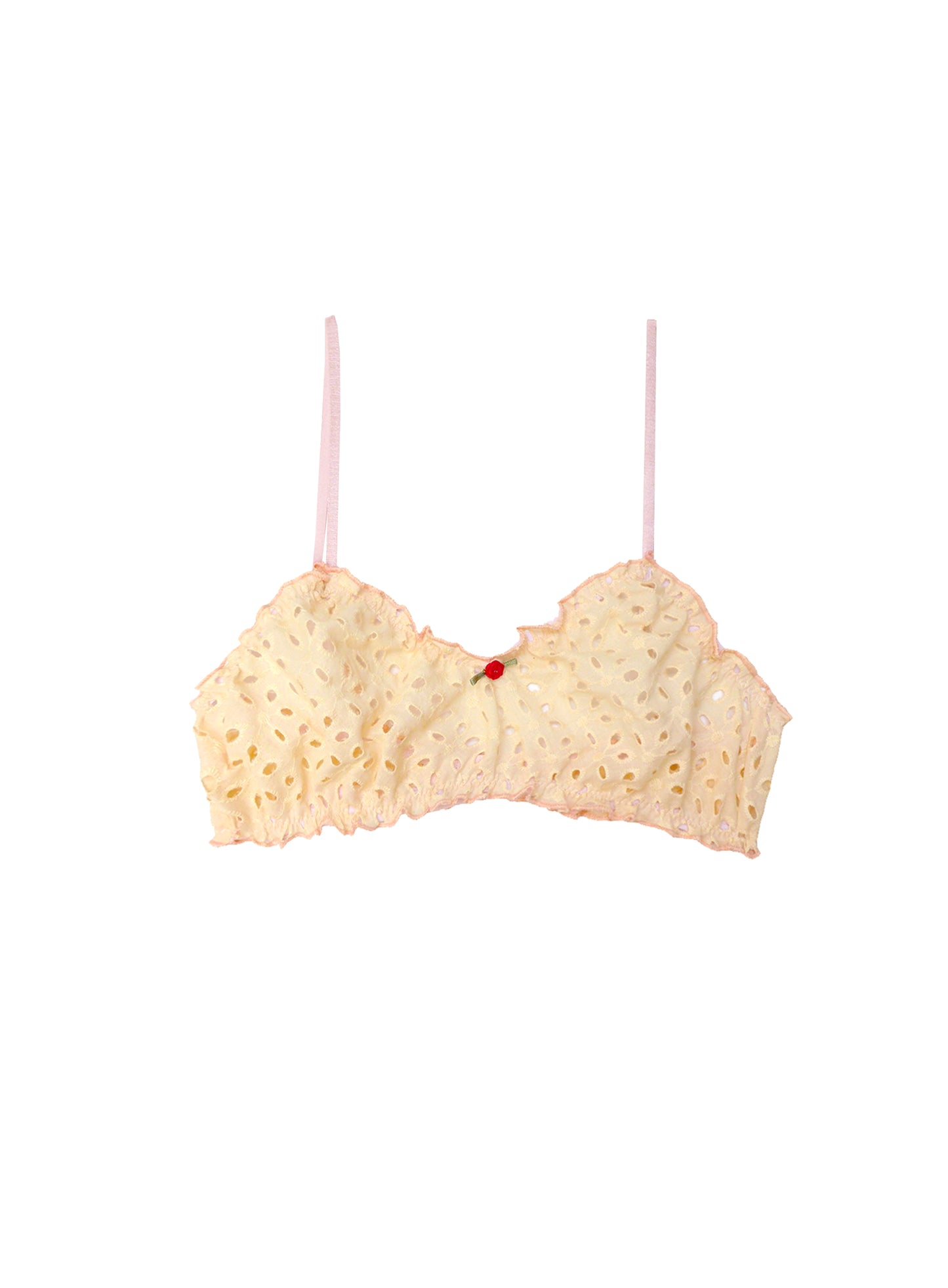 Broderie lace bra