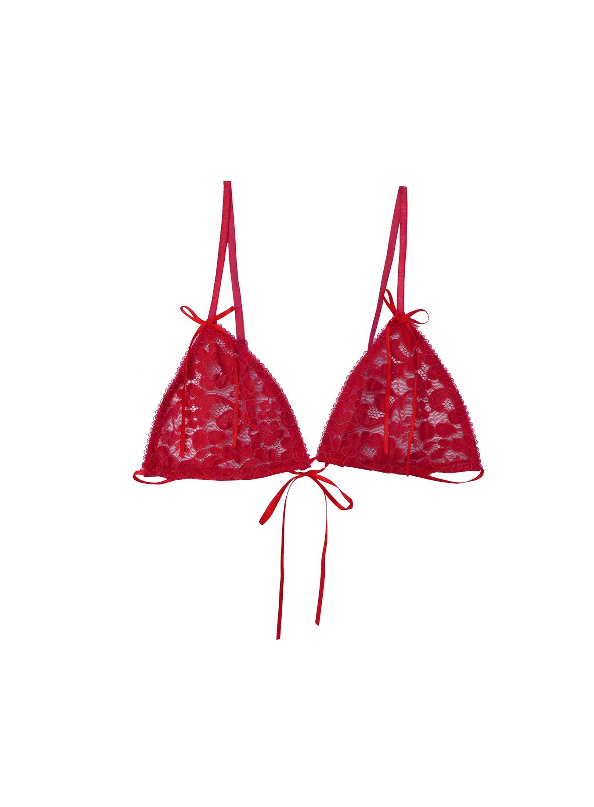 Nostalia - Red lace micro bra