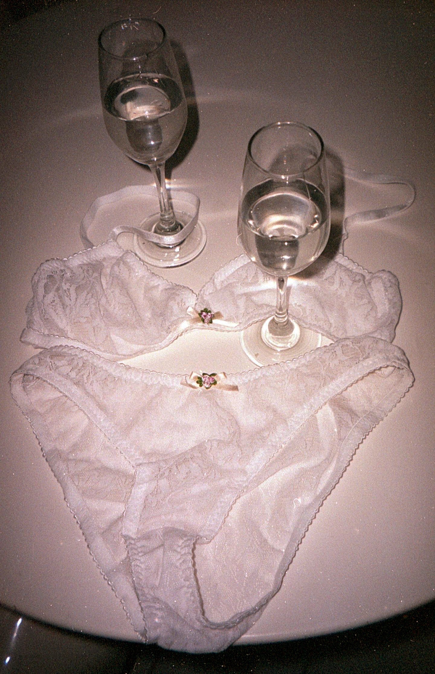 White lace high leg knicker