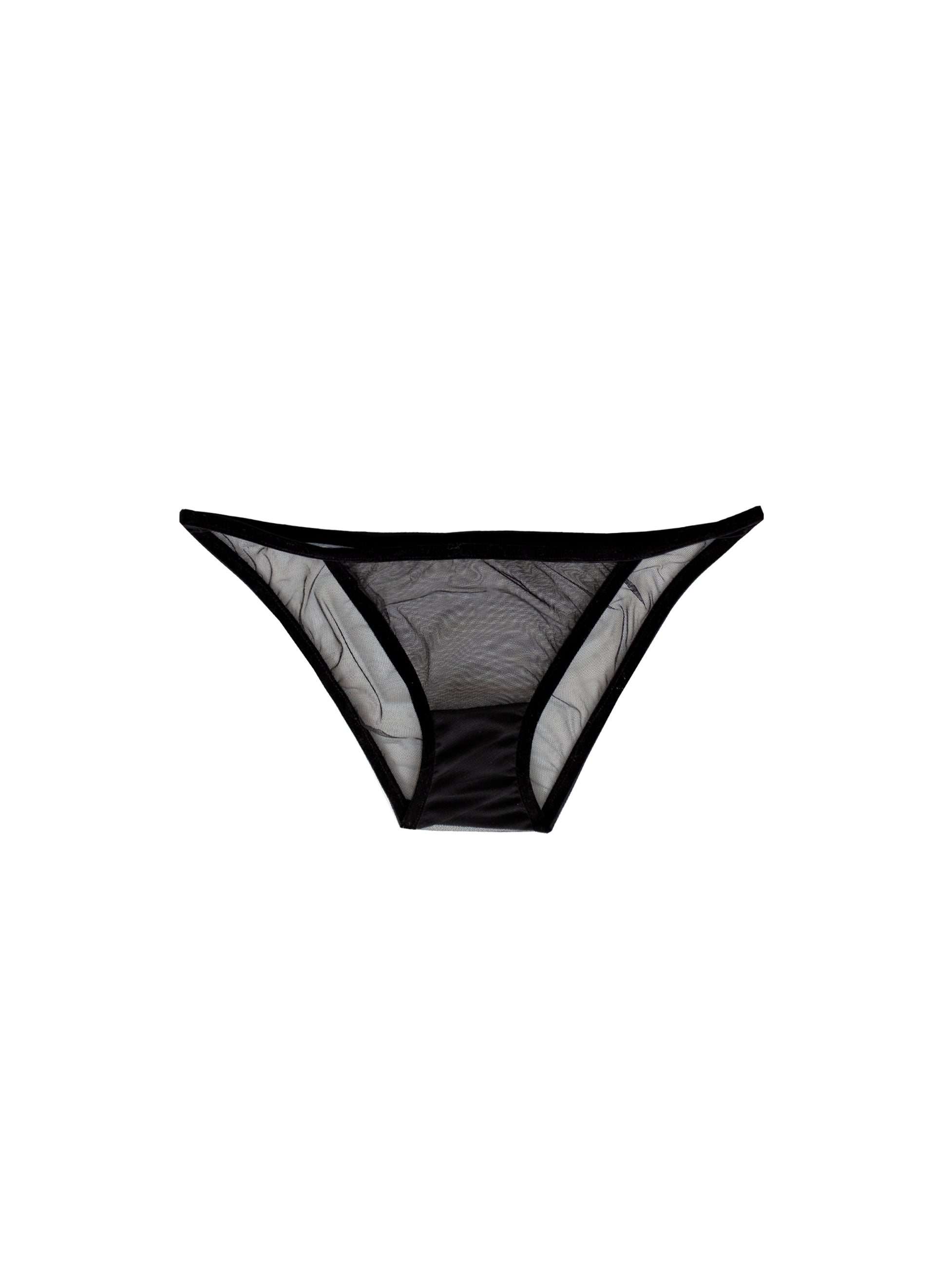 Sheer black knickers