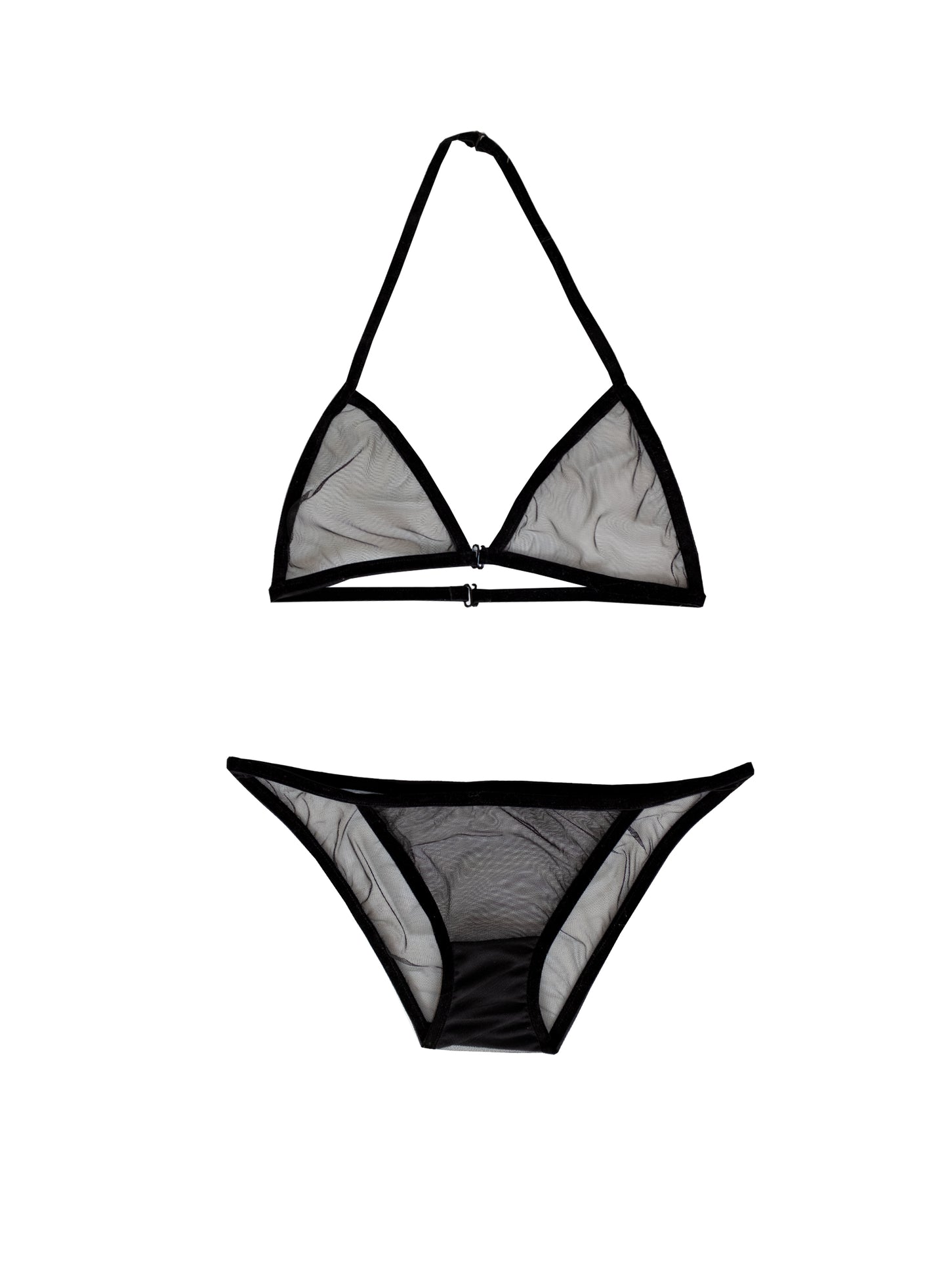 Sheer black lingerie set