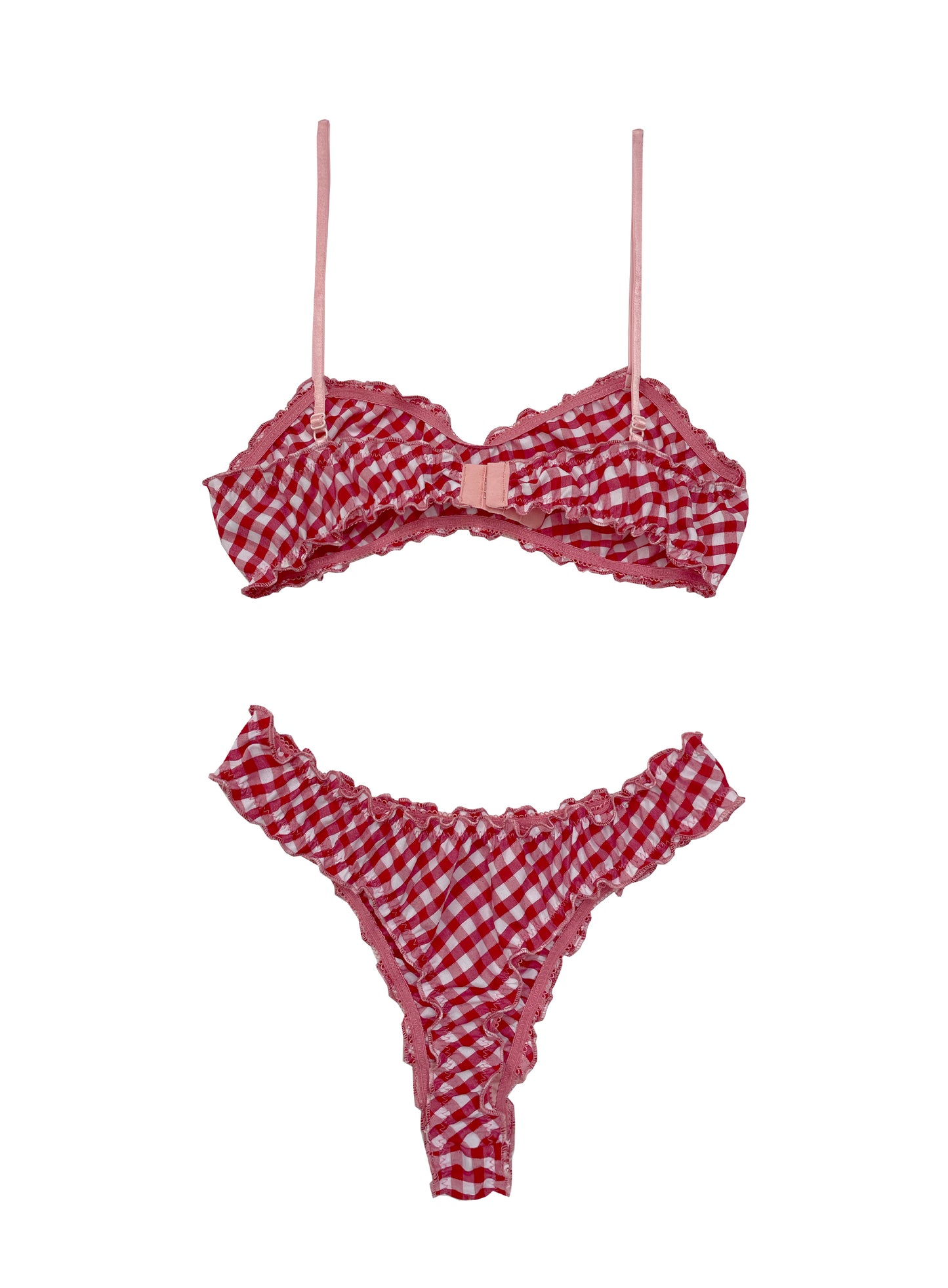 Clemence red gingham set