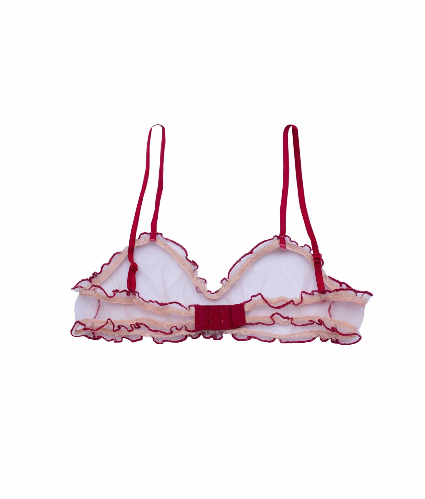 Maya red frill bralette