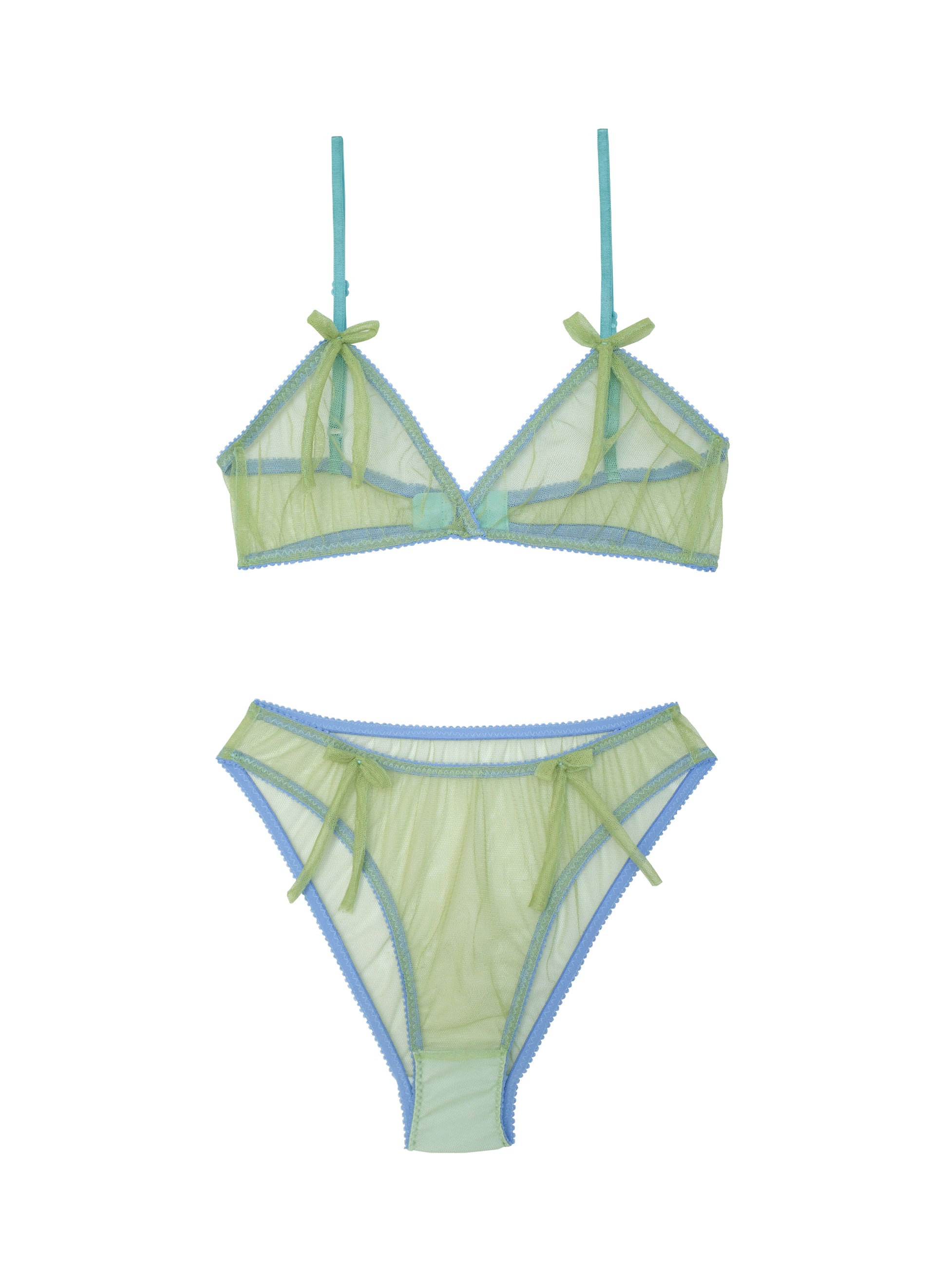 Kiwi - Green tulle underwear set