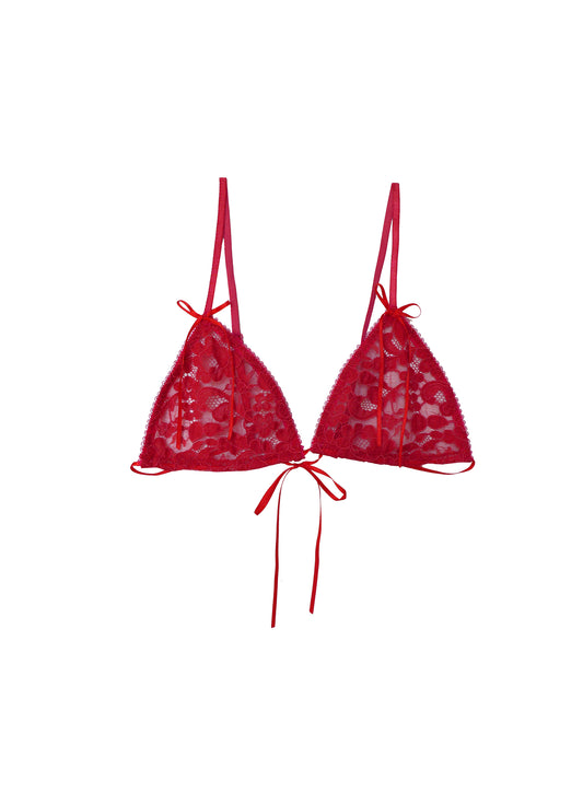 Nostalia - Red lace micro bra