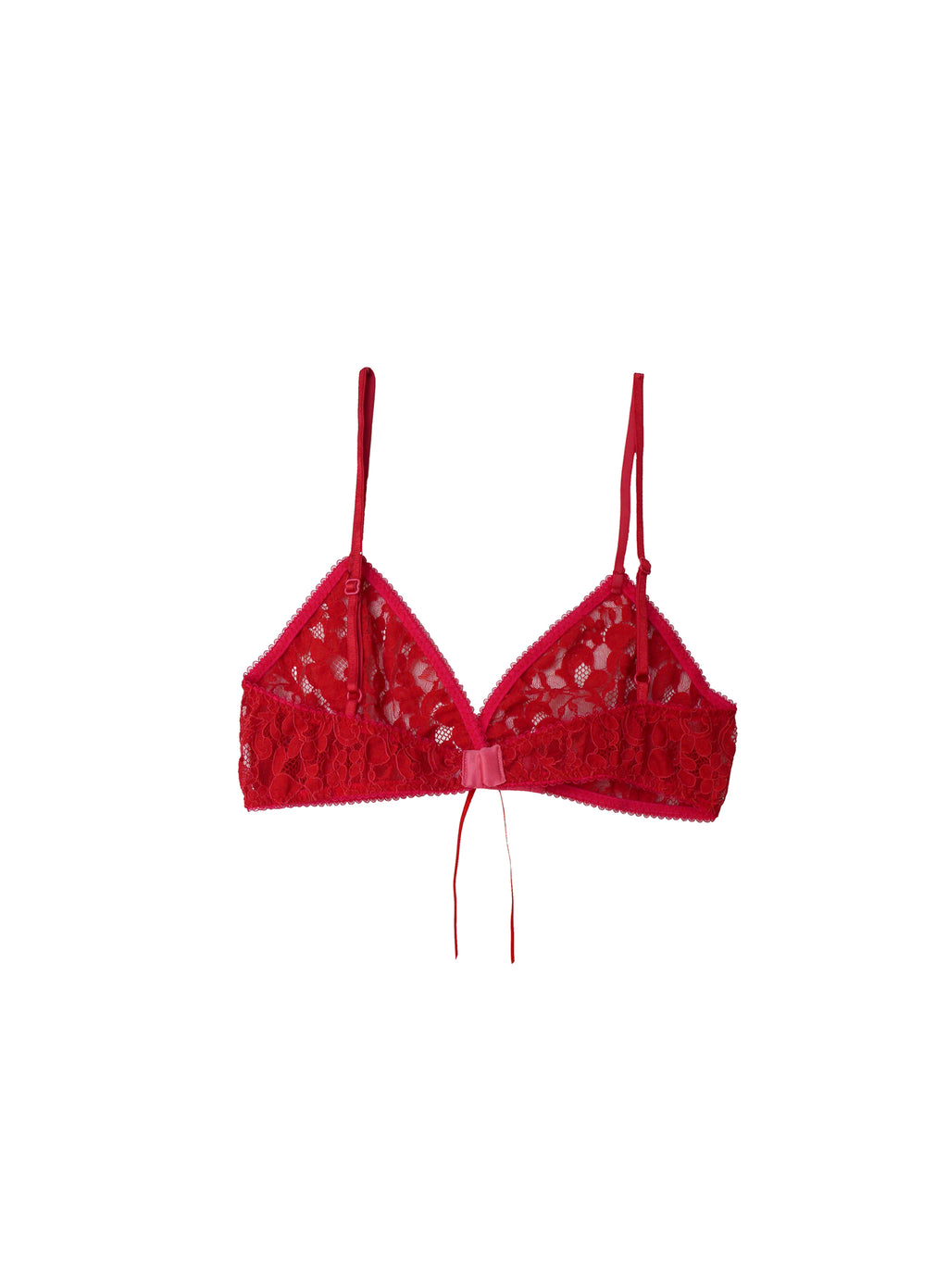 Red Color Bra Nostalia - Red lace bra – misscrofton
