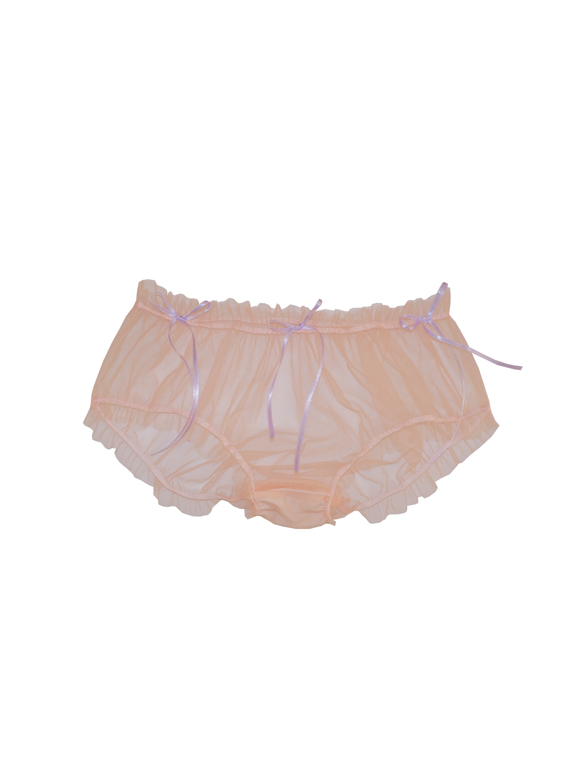 Triple bow tulle bloomer lilac