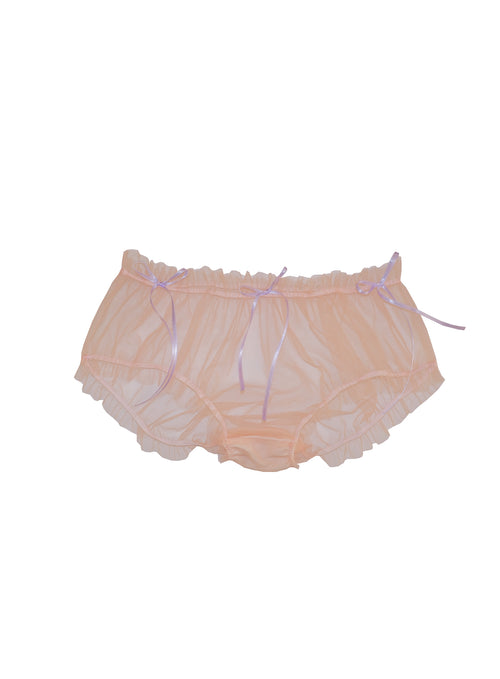 Triple bow tulle bloomer lilac