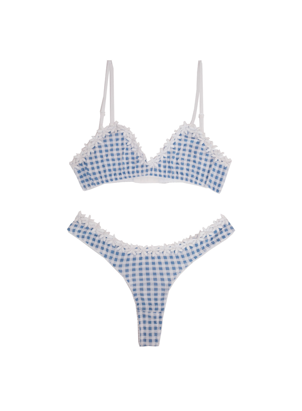 Forget me not gingham set