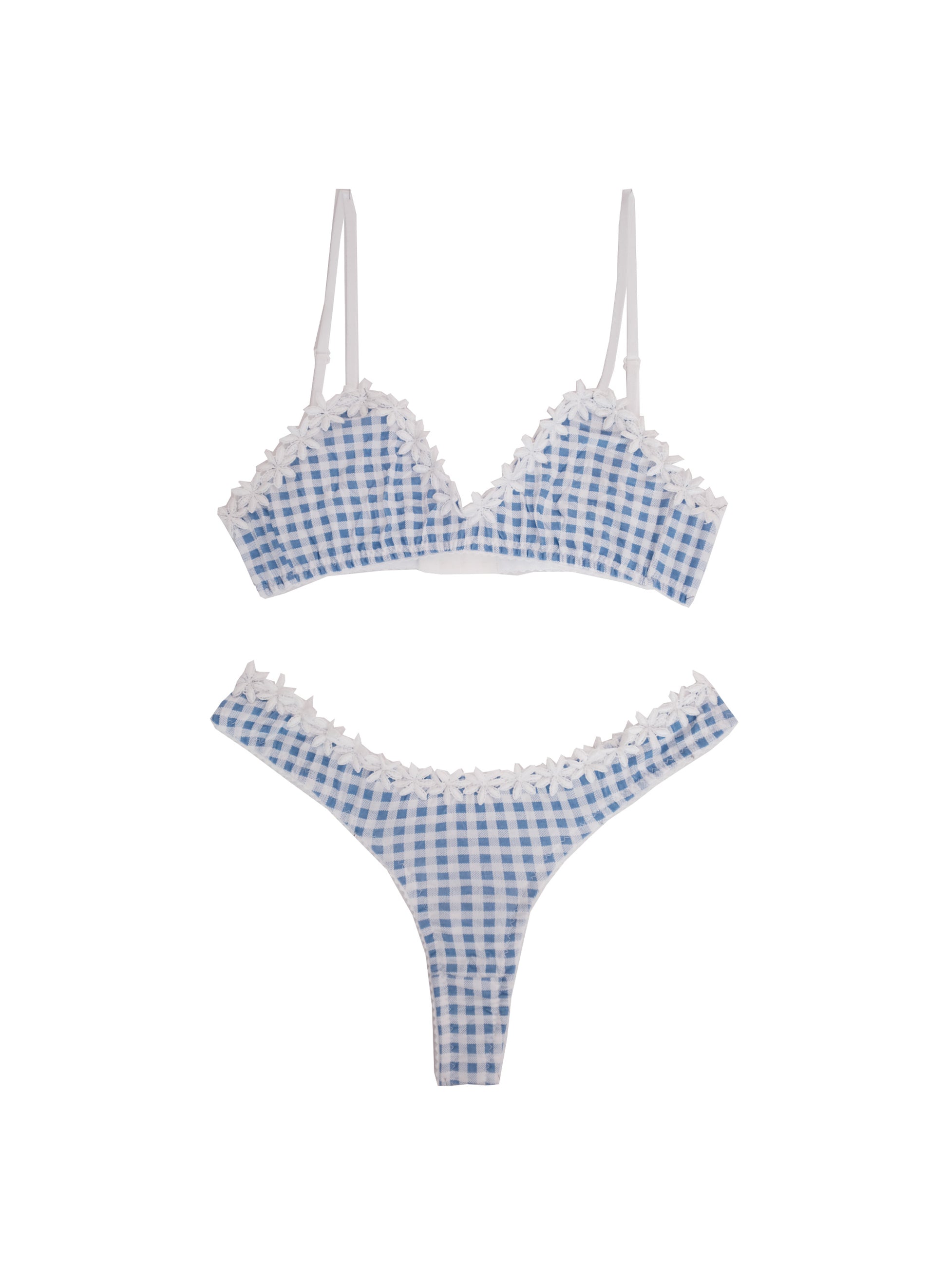 Forget me not gingham set