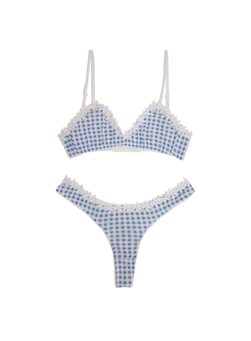 Forget me not gingham set