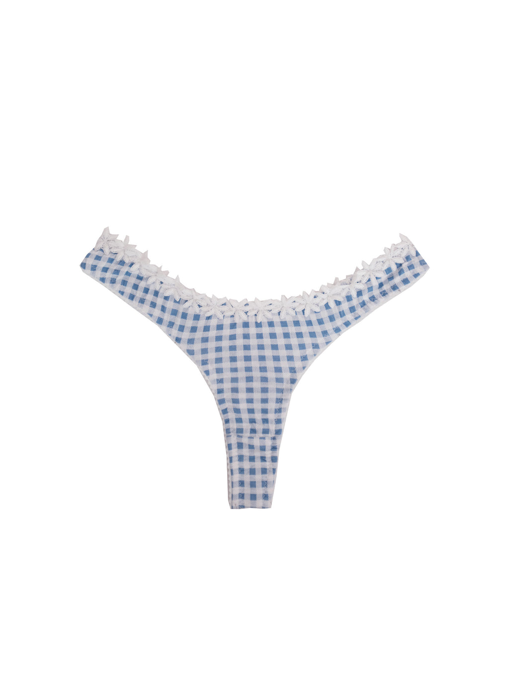 Forget me not gingham thong