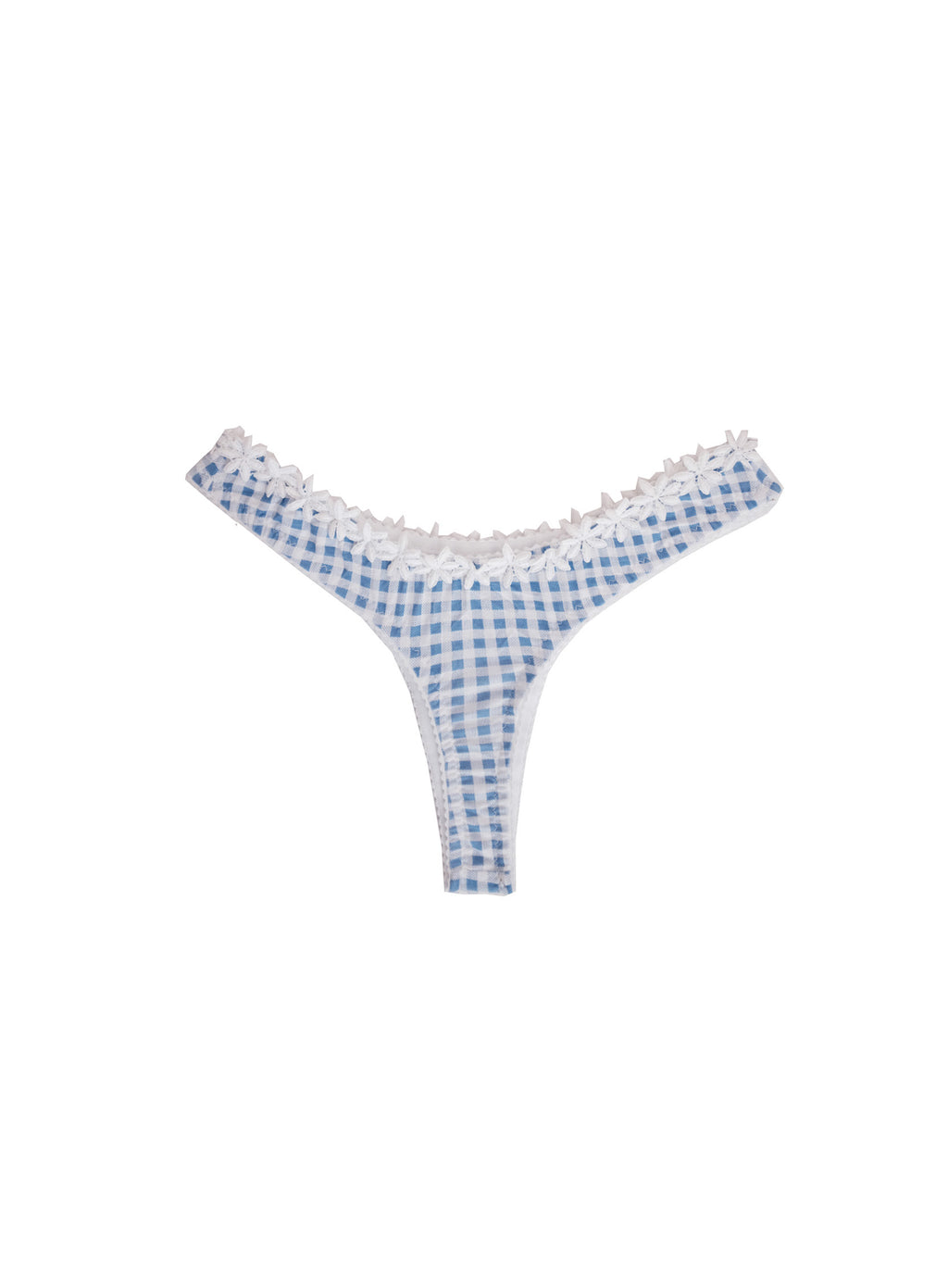 Forget me not gingham thong