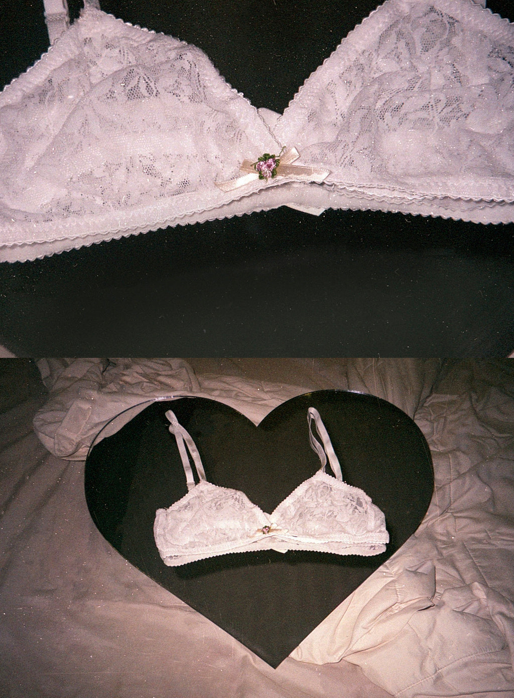 White lace bralette