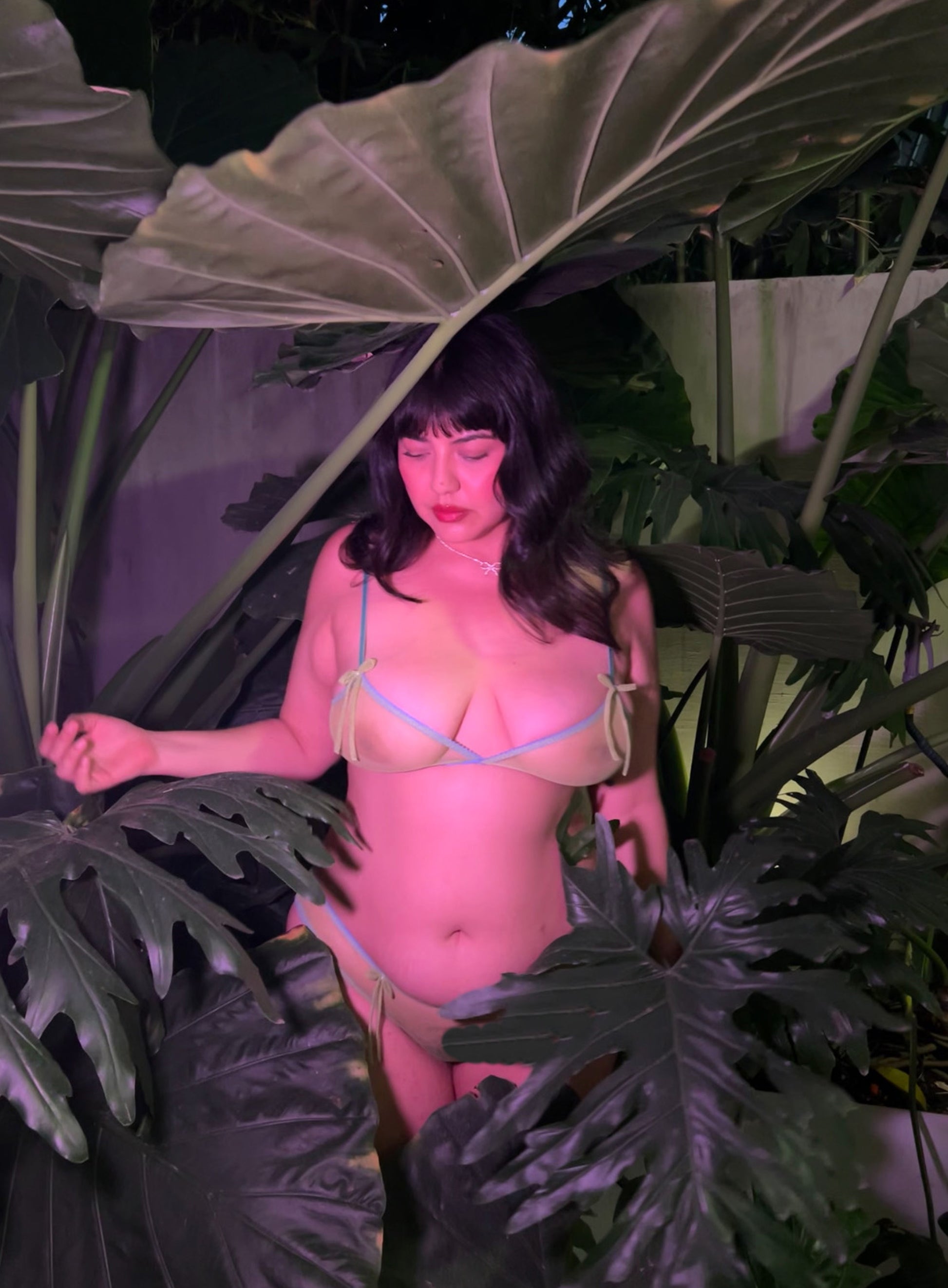 Kiwi - Green tulle underwear set