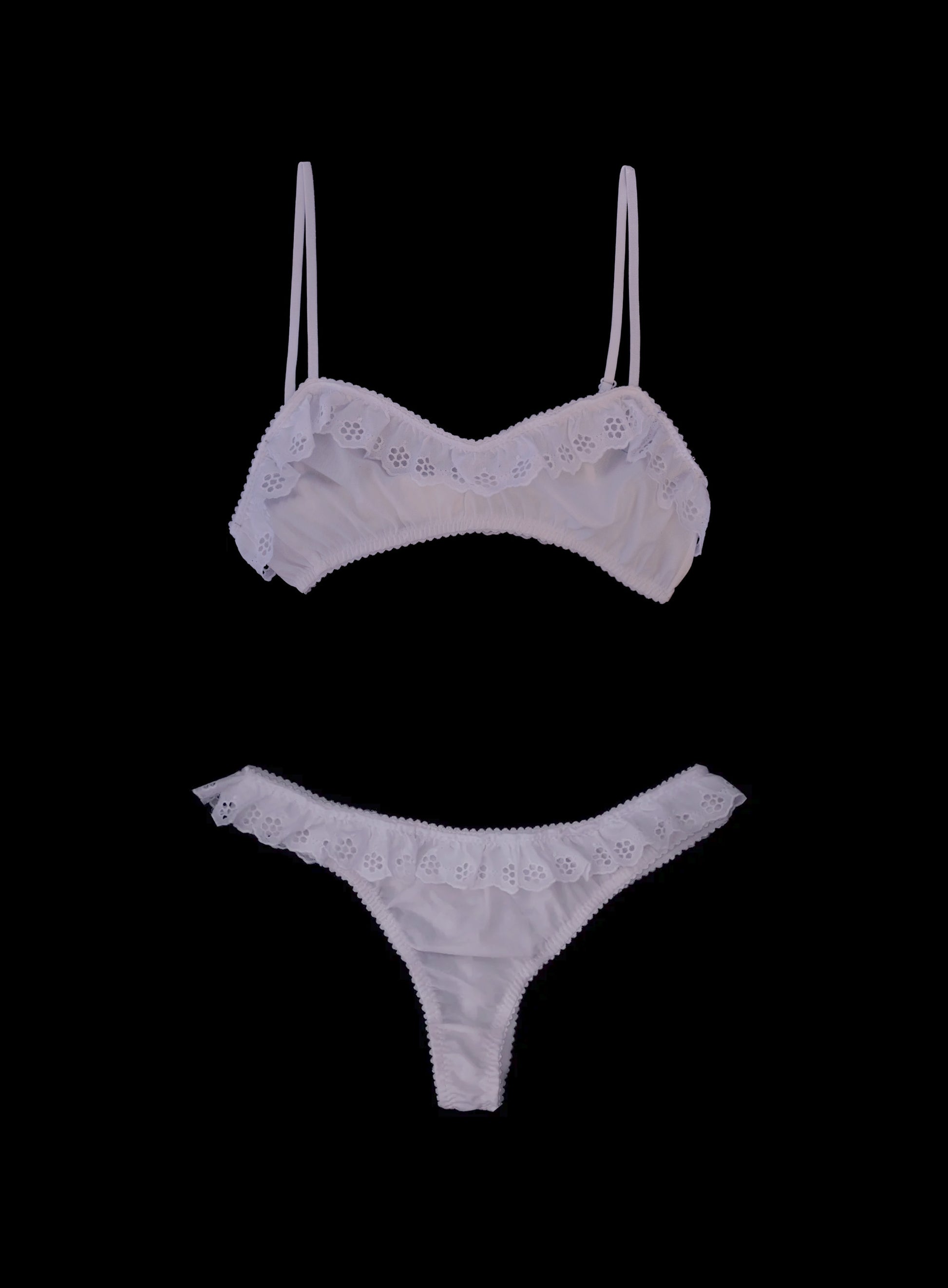 Frenchie white underwear set