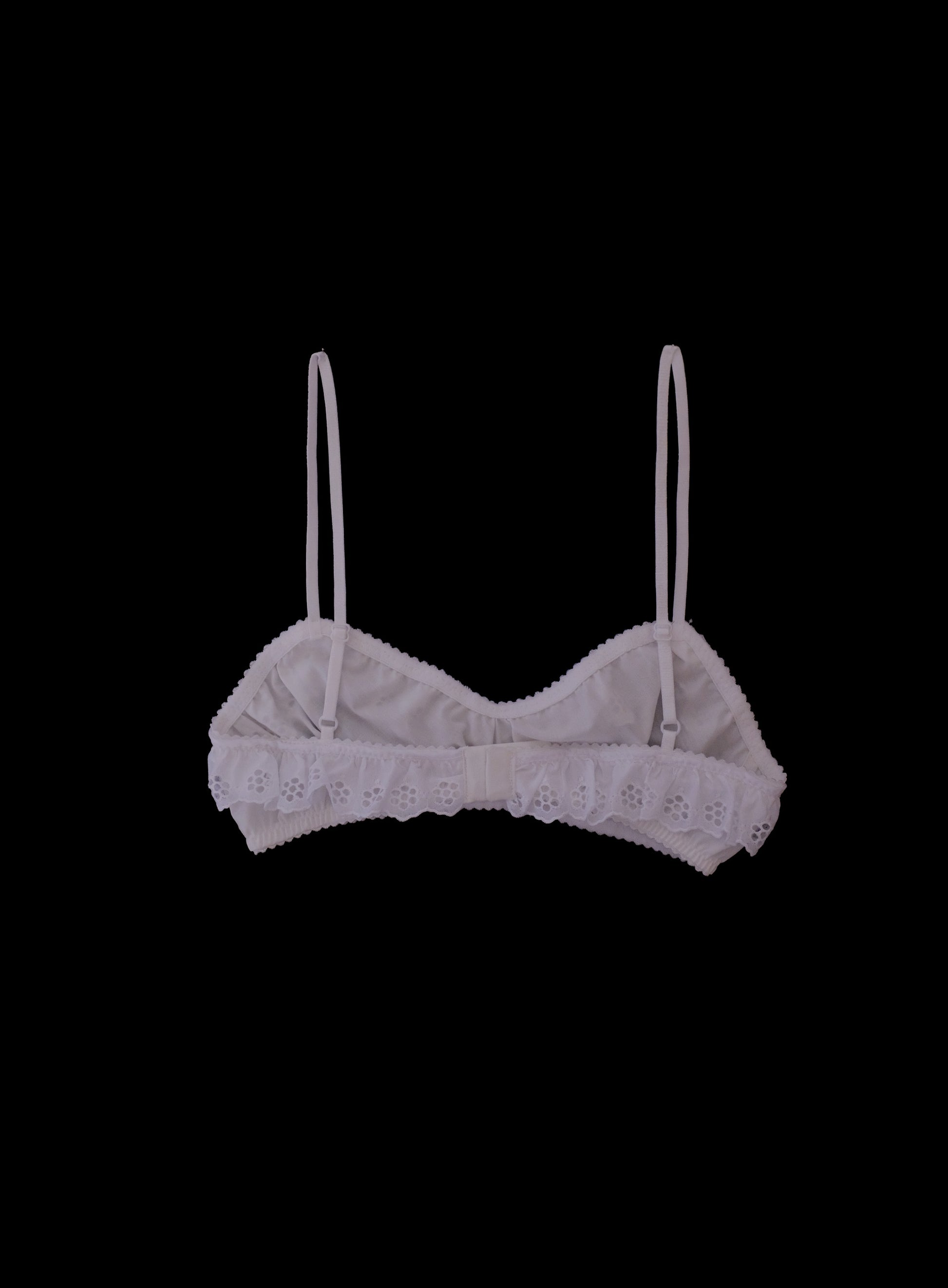 Frenchie white cotton bralette