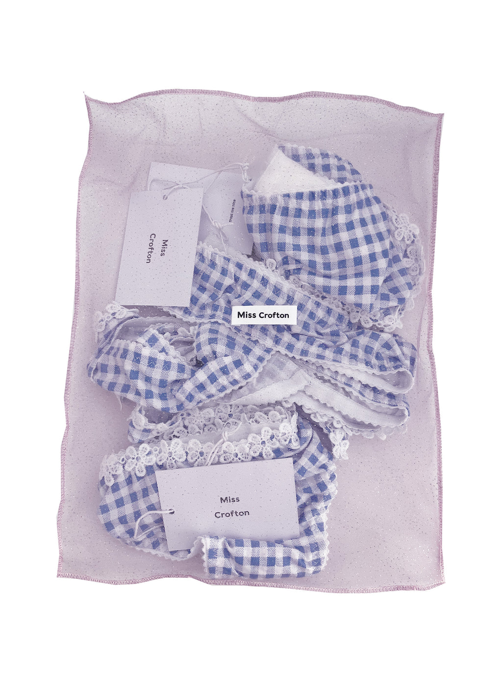 Forget me not gingham set