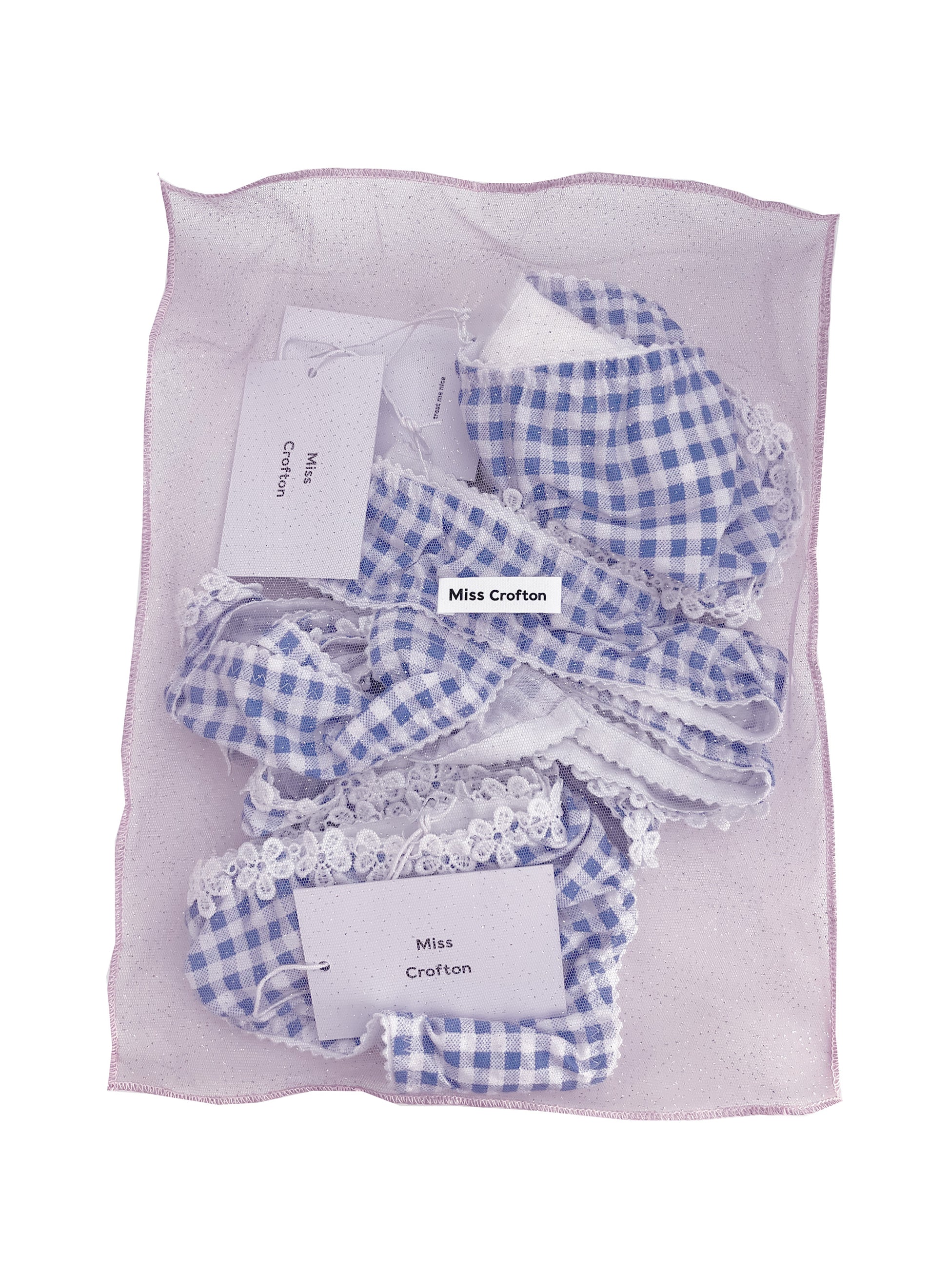 Forget me not gingham set