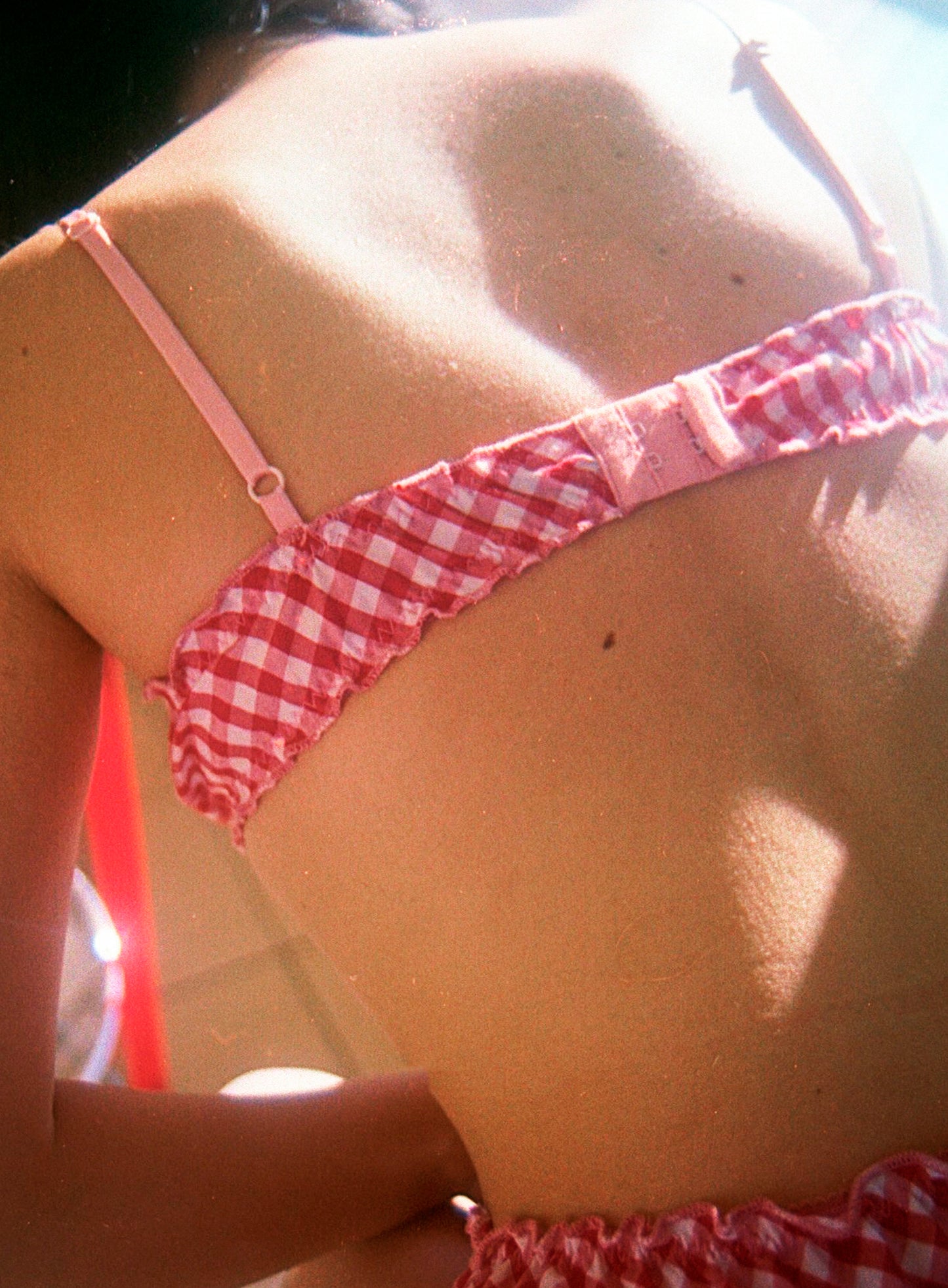 Red gingham bra