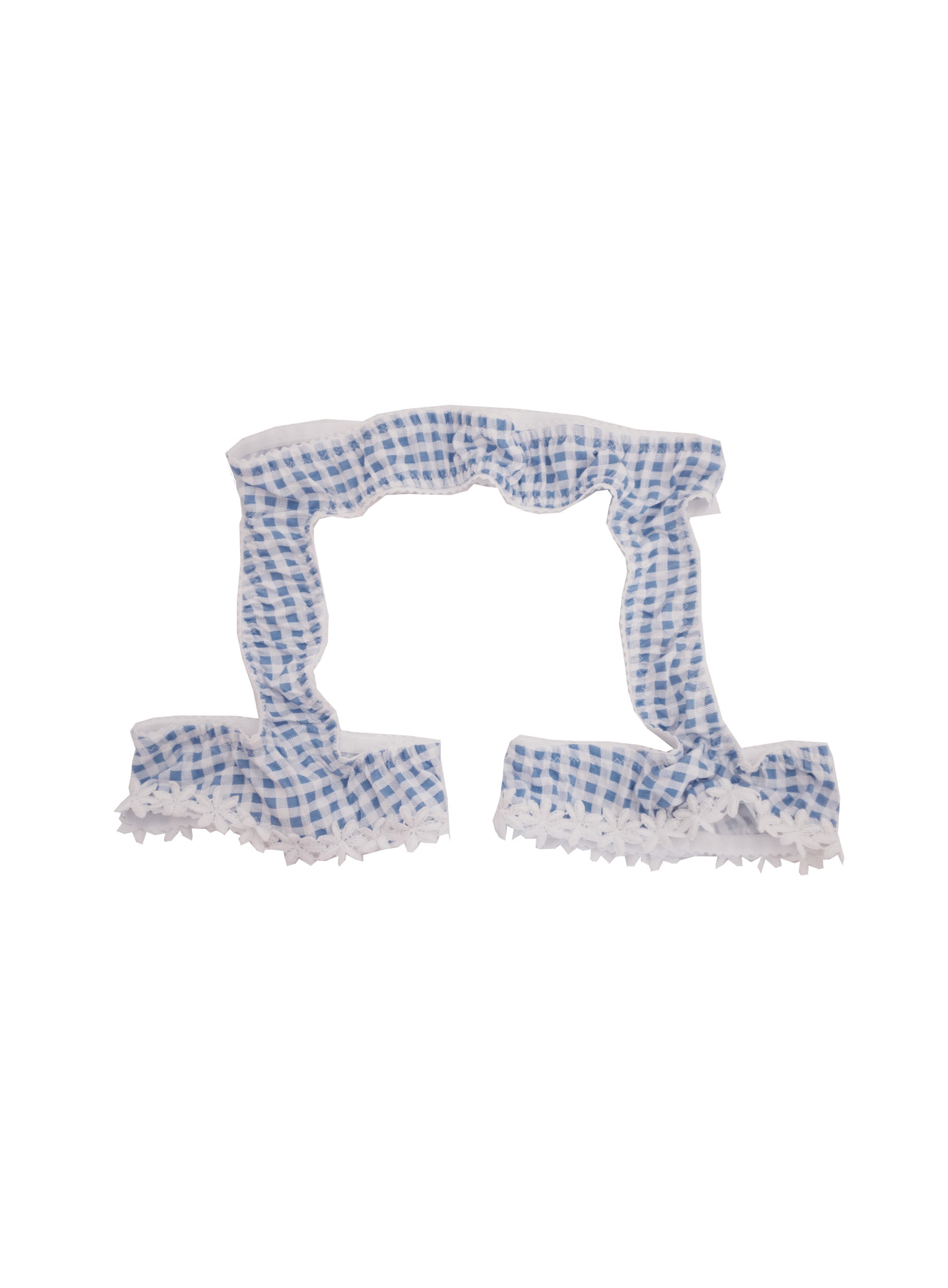 Forget me not gingham suspenders