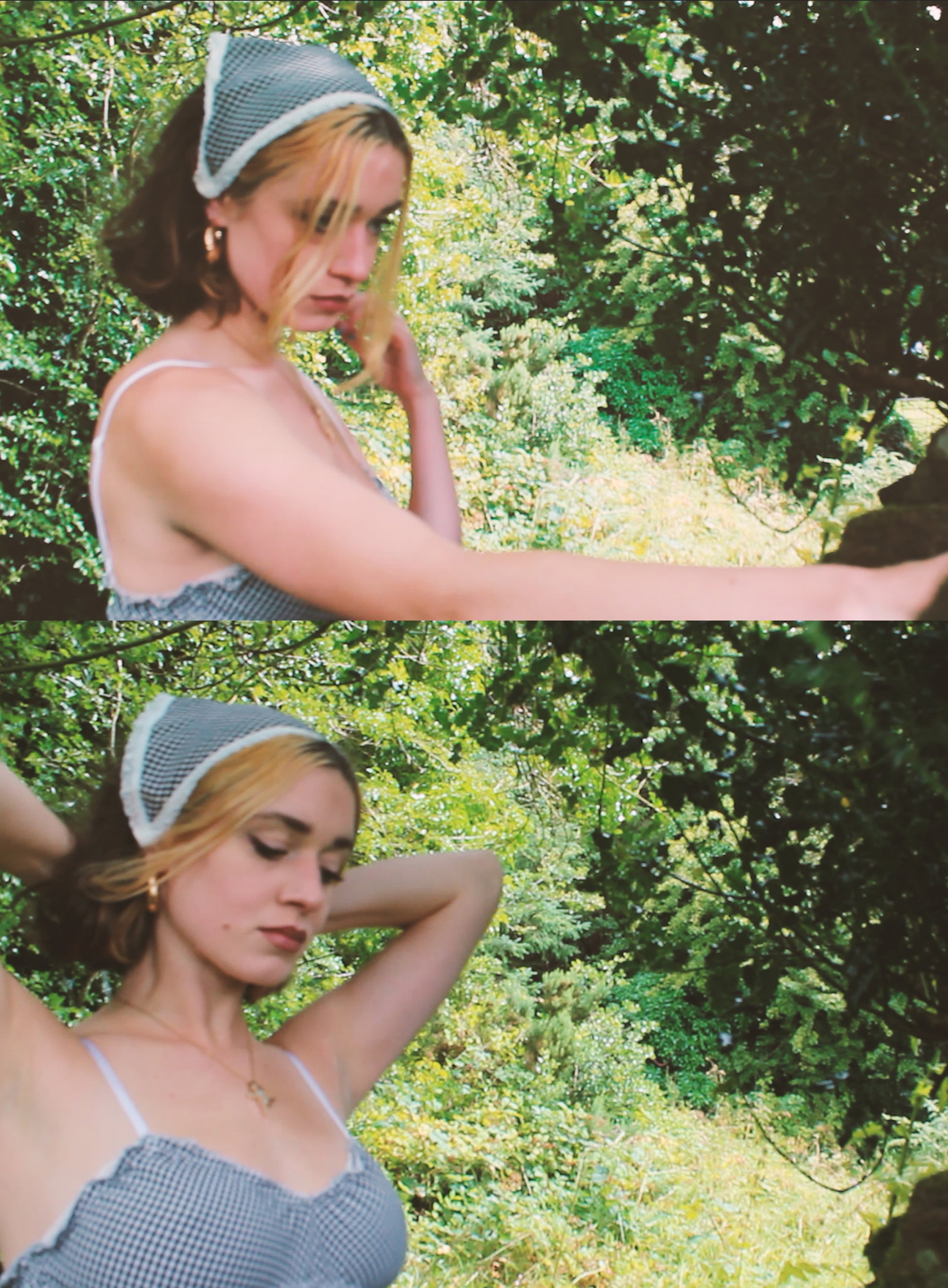 Black ginghman headscarf