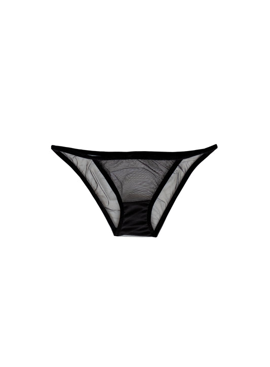 Sheer black knickers