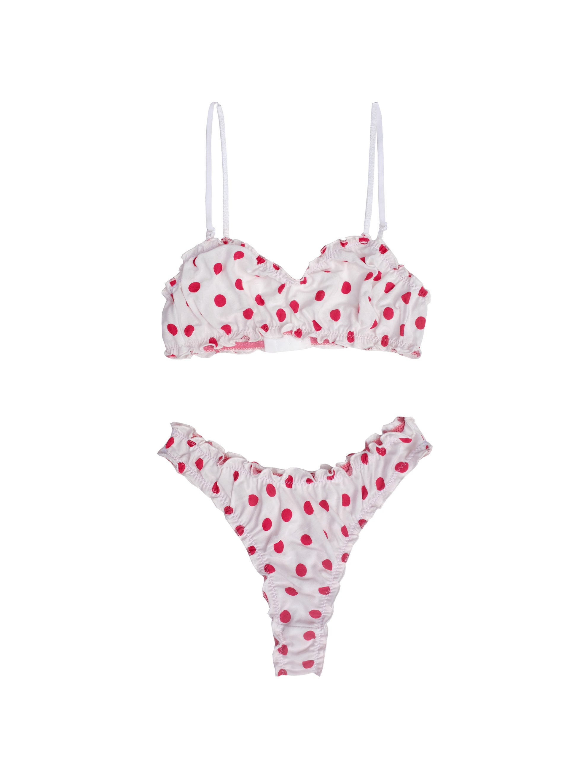 Red polka dot underwear set