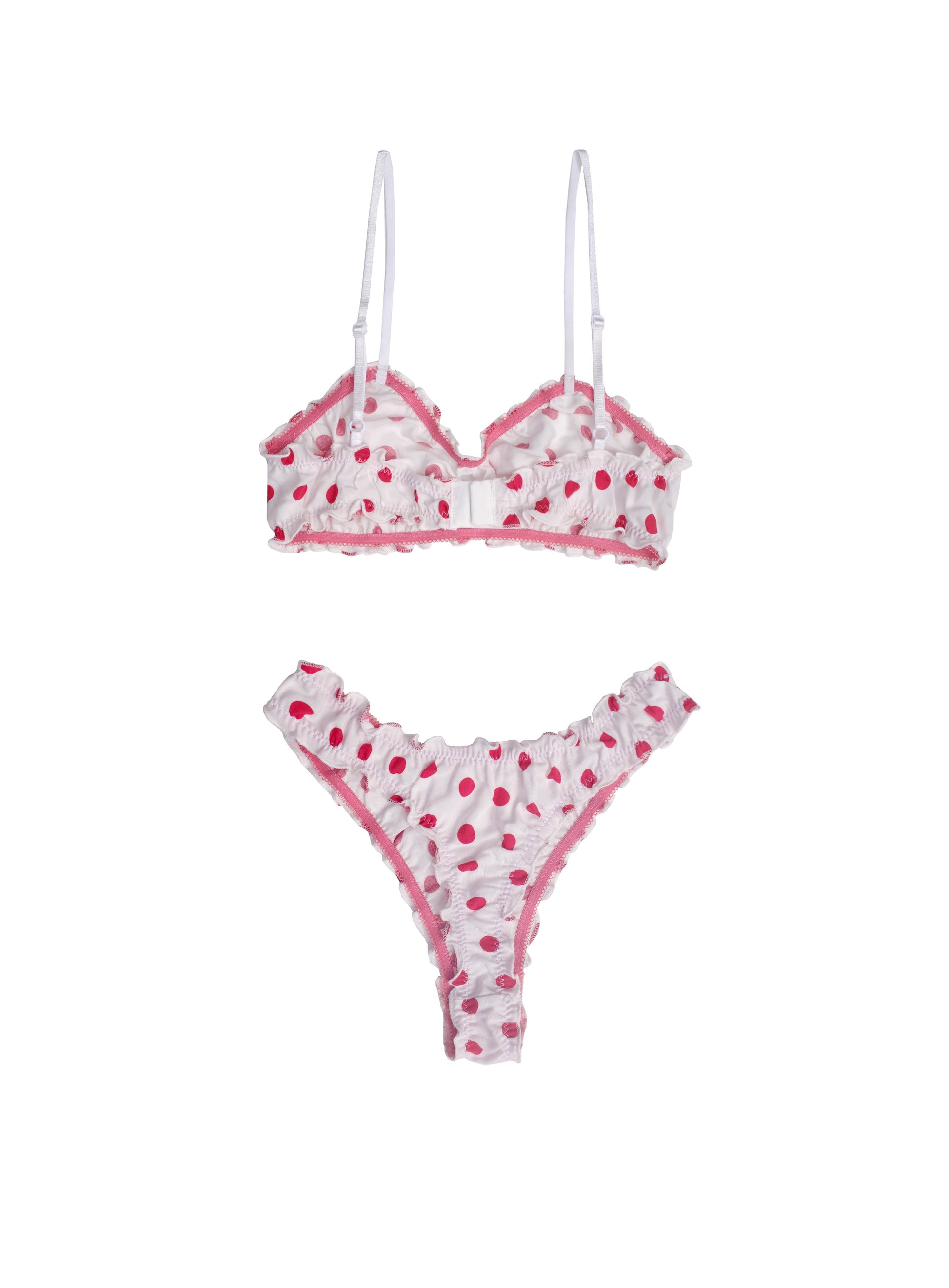 Red polka dot underwear set