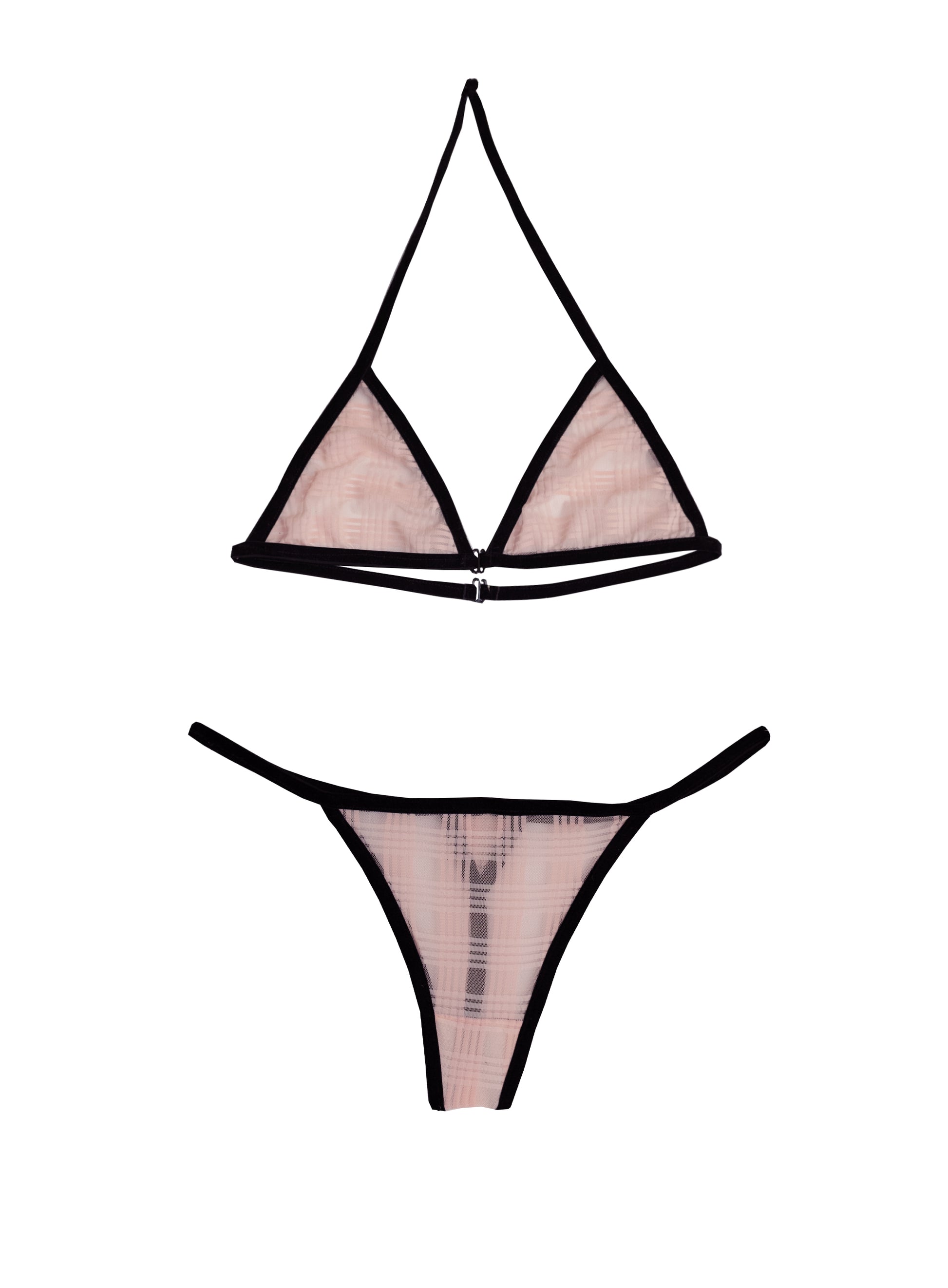 She ate - Pink chequered underwear set