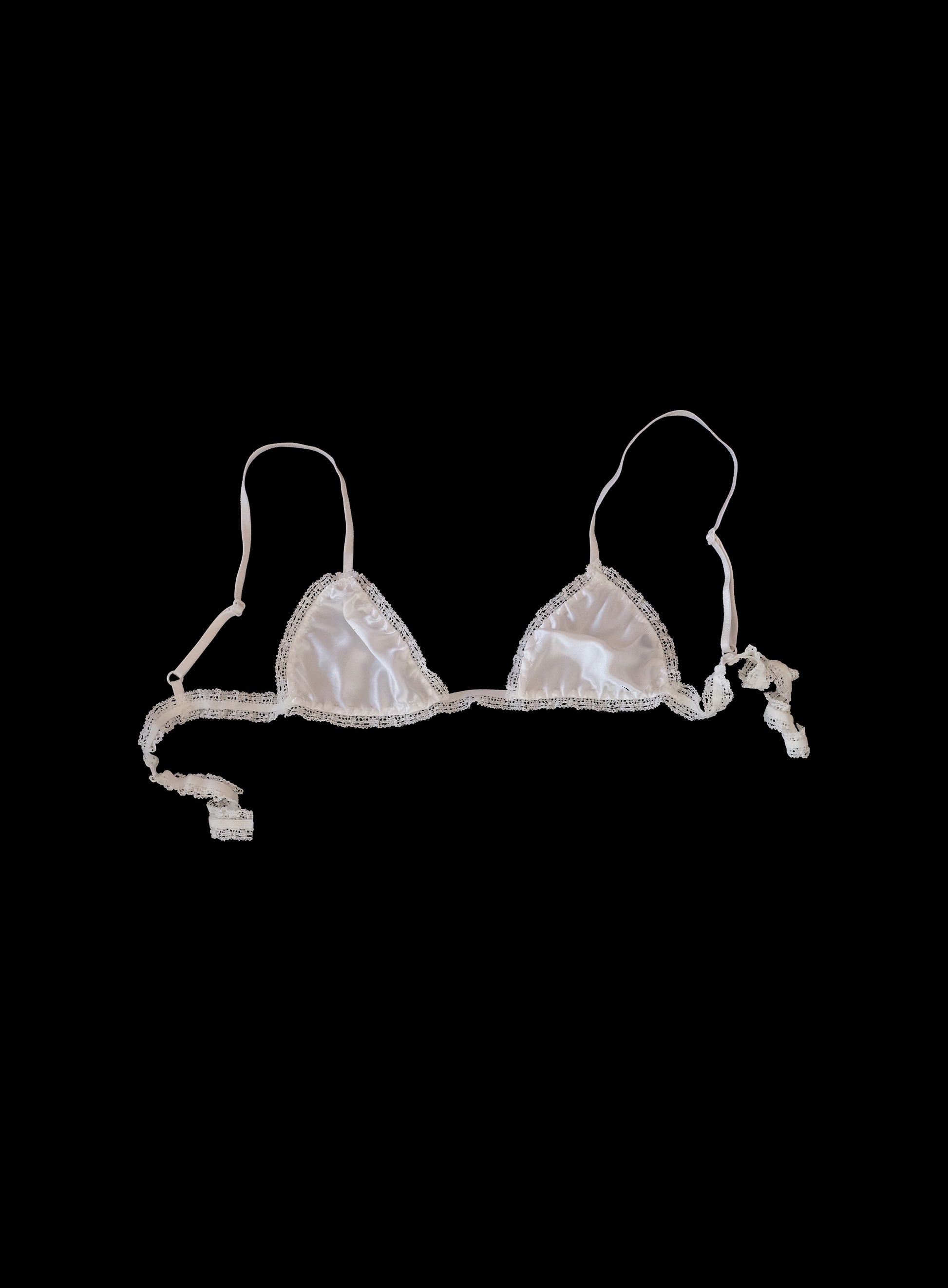 Silky satin bra