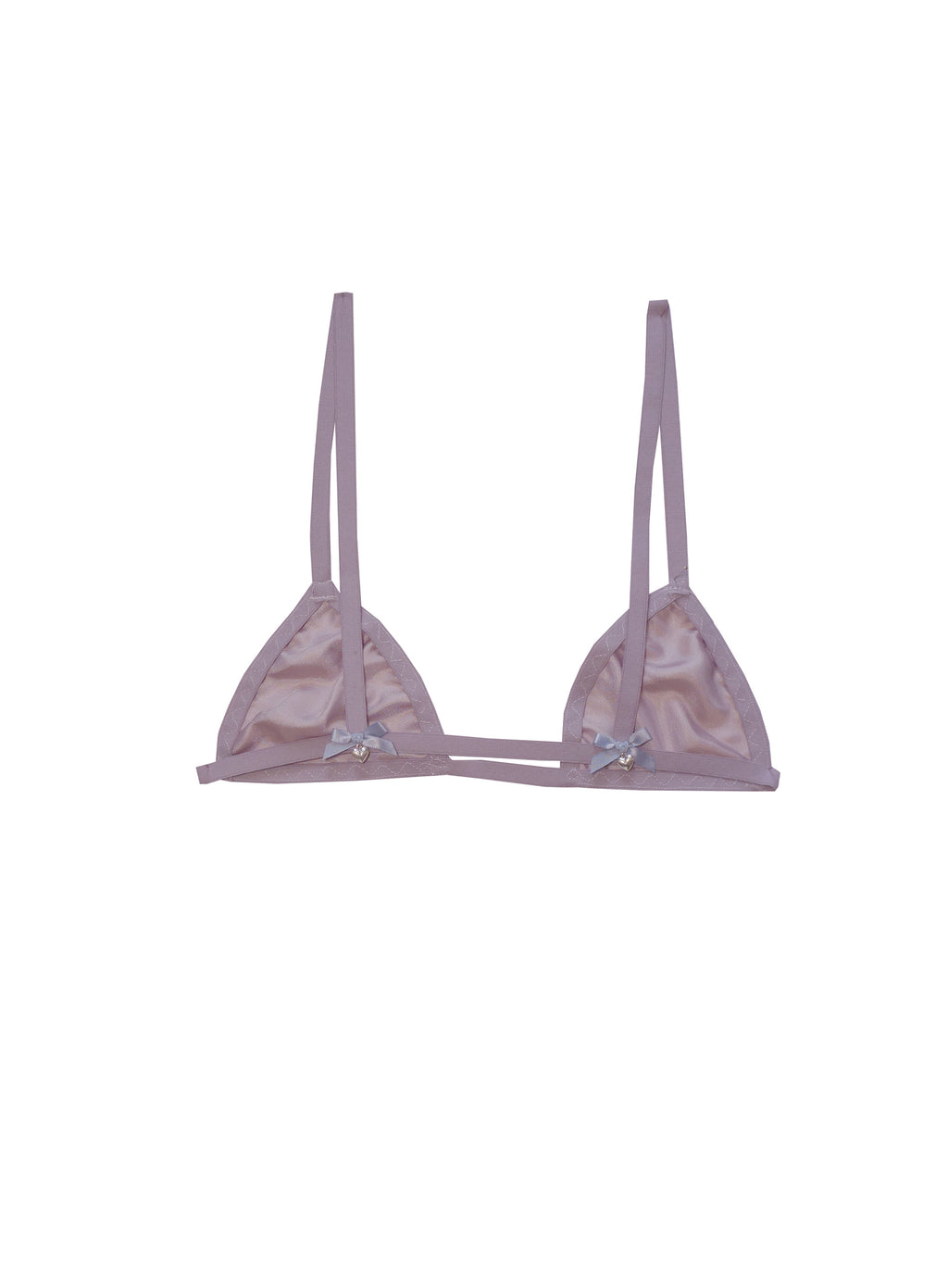 Silver micro bra top