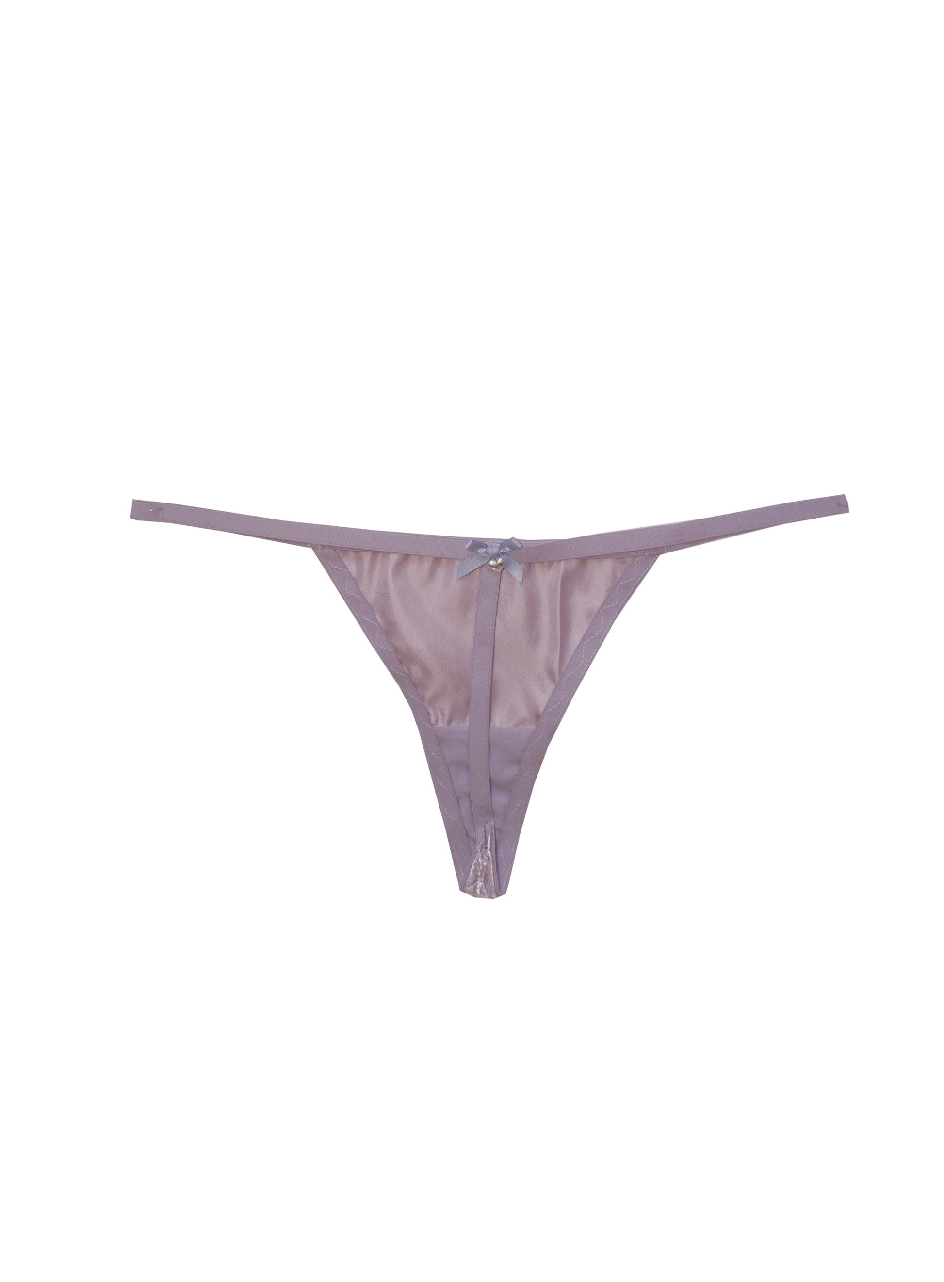 Silver micro thong