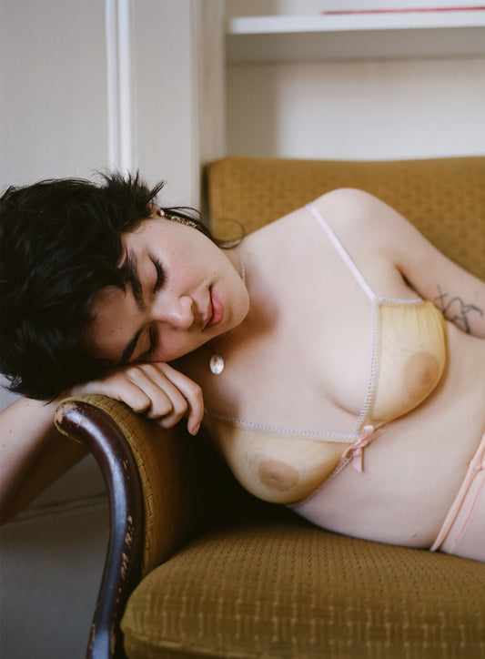 Kim - sherbet tulle bra