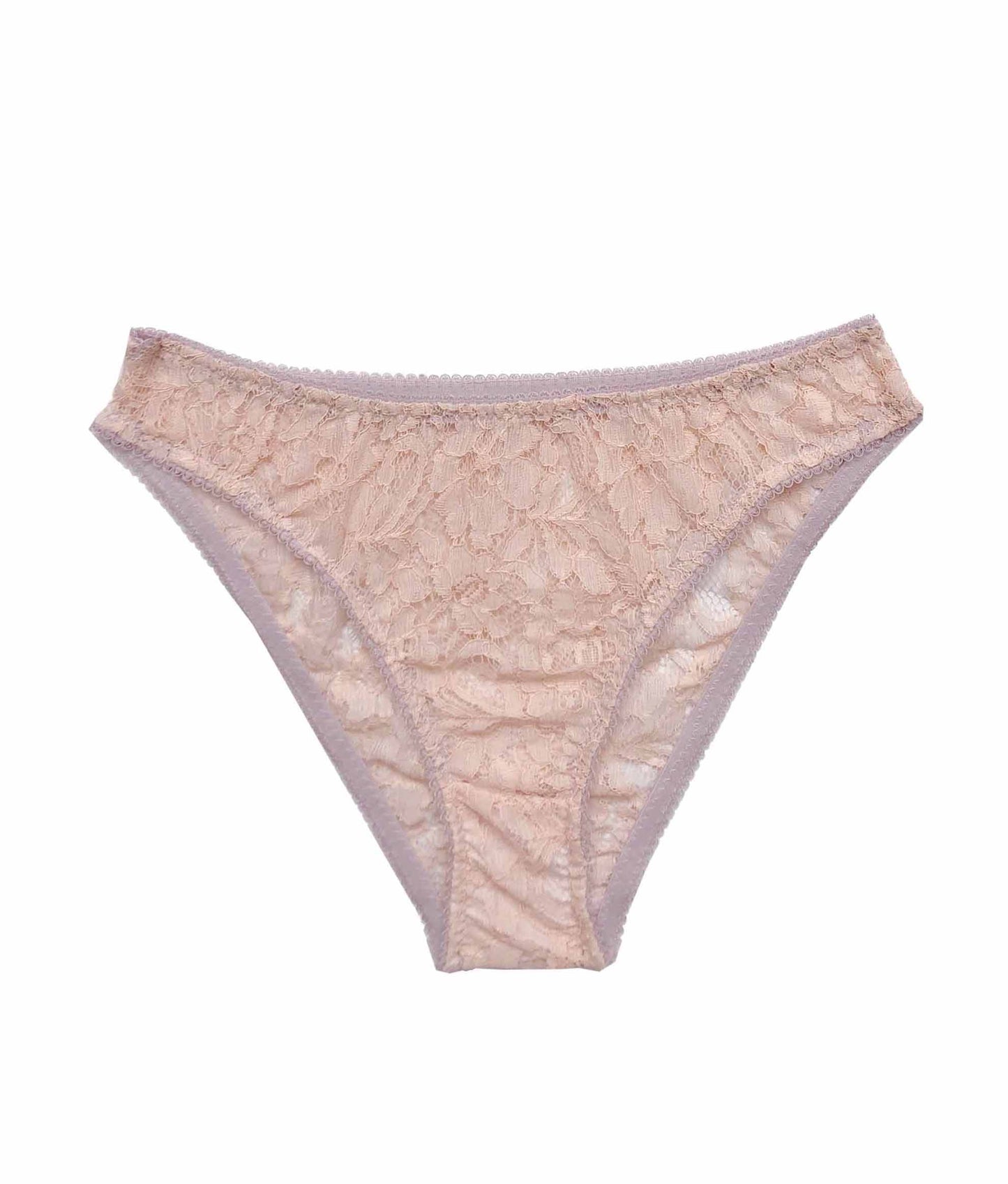 Alessia - cream lace high leg knicker