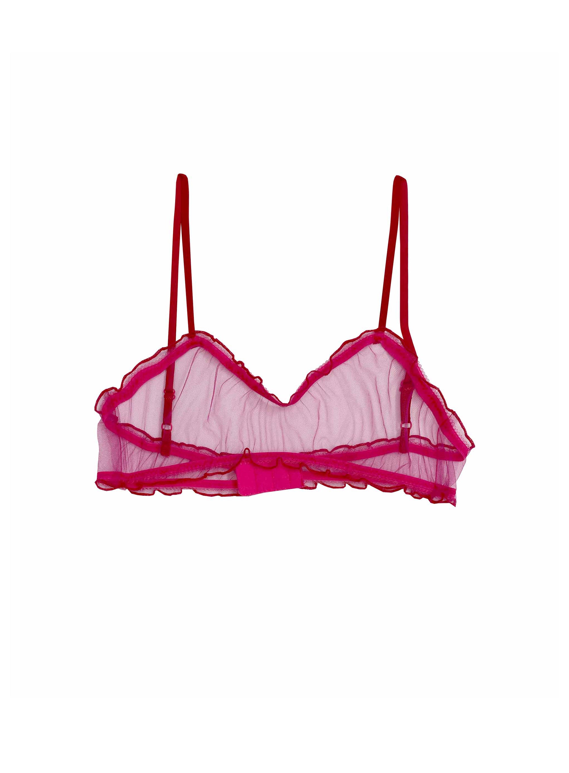 Pink sheer bralette